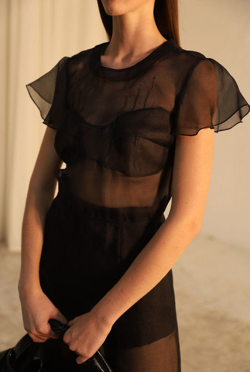 Apron organza dress