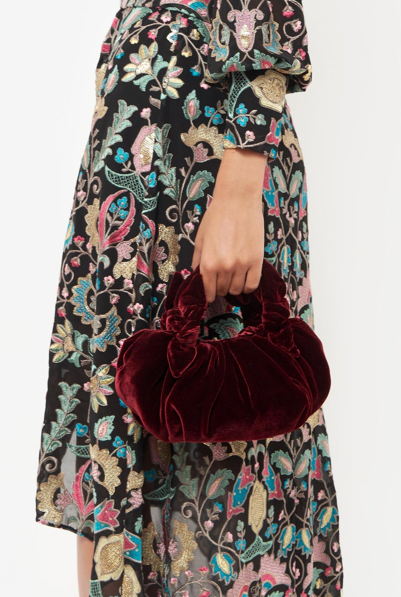 Bernatta Bag Burgundy Velvet