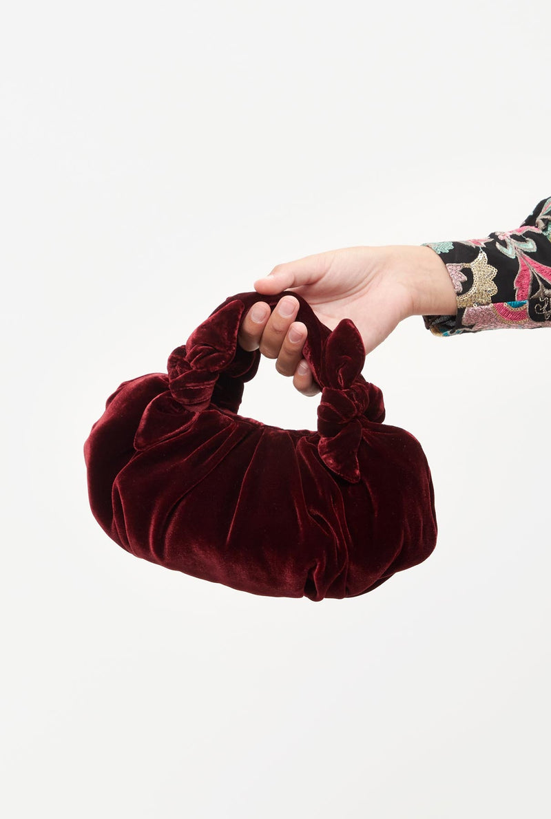 Bernatta Bag Burgundy Velvet