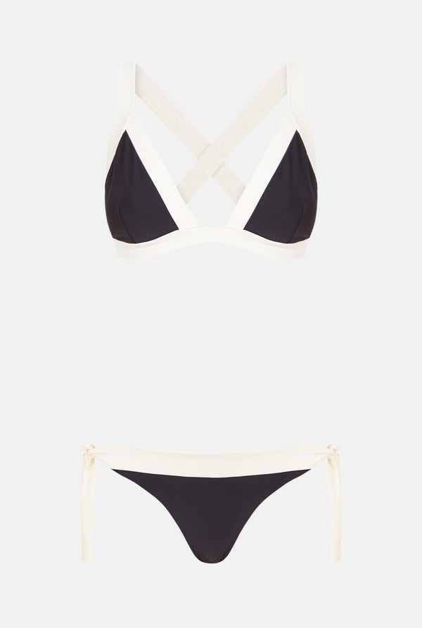 BIKINI TOP TRIANGLE ISLA GRIS