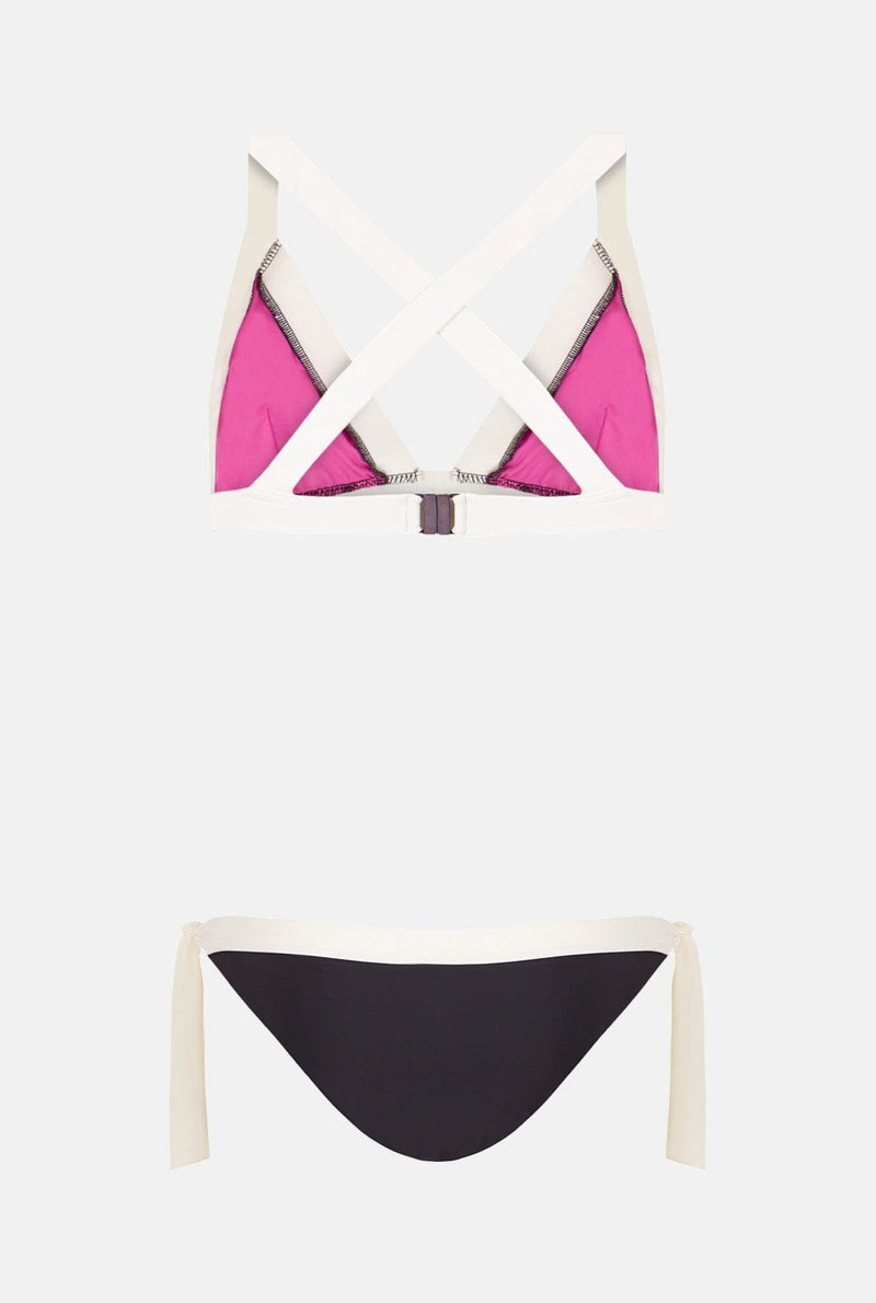 BIKINI TOP TRIANGLE ISLA GRIS