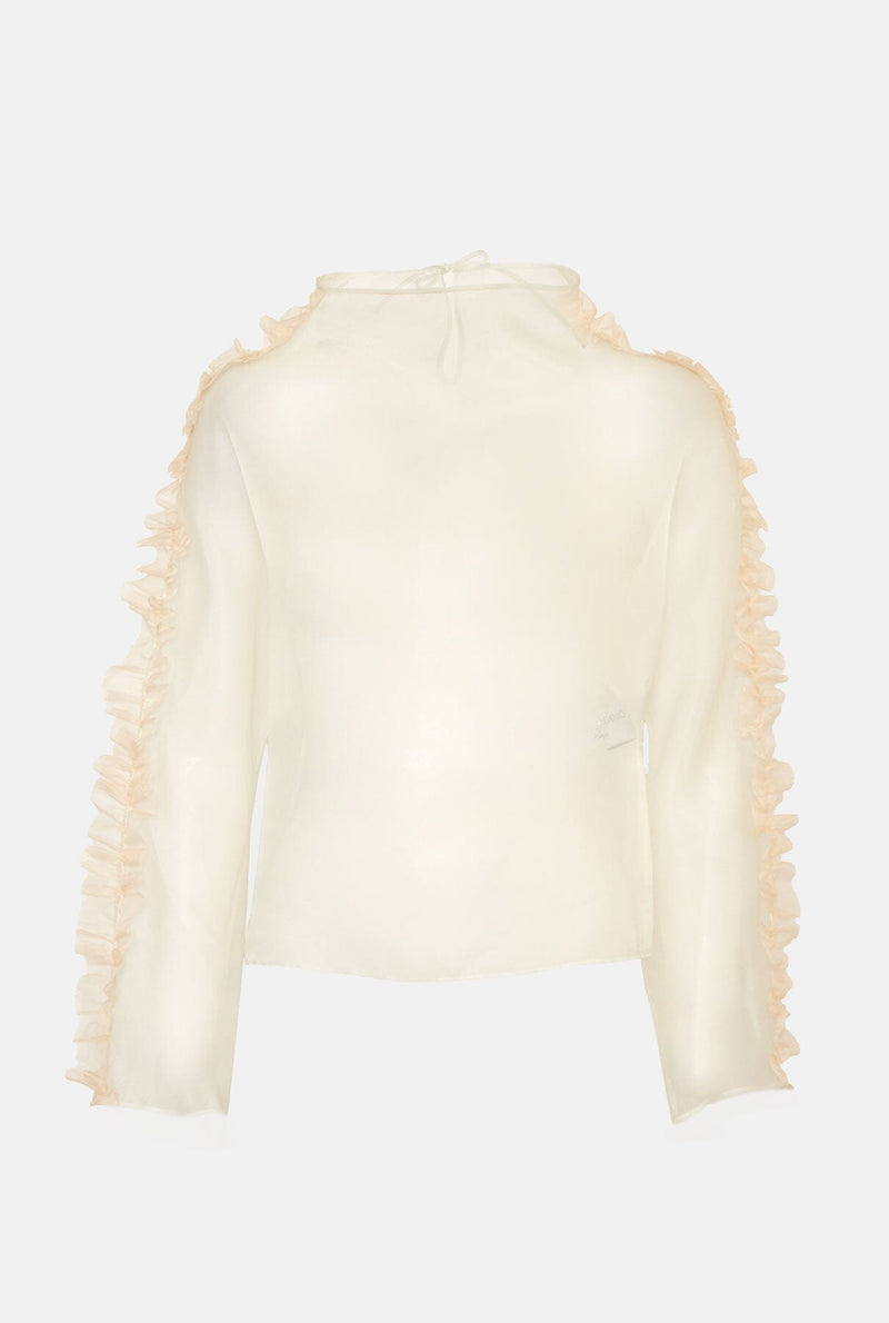 Blusa con tira plisada
