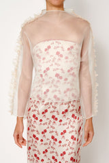 Blusa con tira plisada