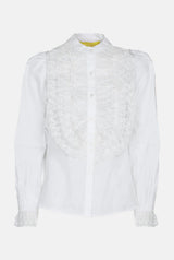 CAMISA BLANCA CON ENCAJE DE VOLANTES