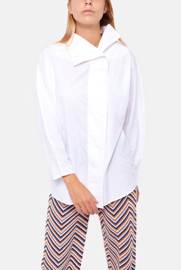 Camisa cierre lateral blanca