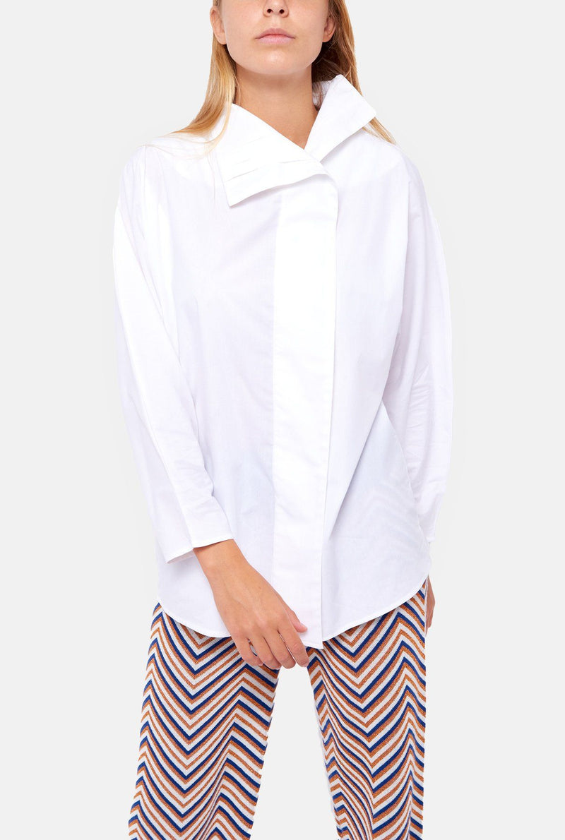 Camisa cierre lateral blanca