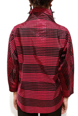 Camisa cierre lateral con estampado de cuadros rosas y negros | EDICIÓN LIMITADA
