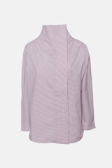 Camisa cierre lateral rayas rosa