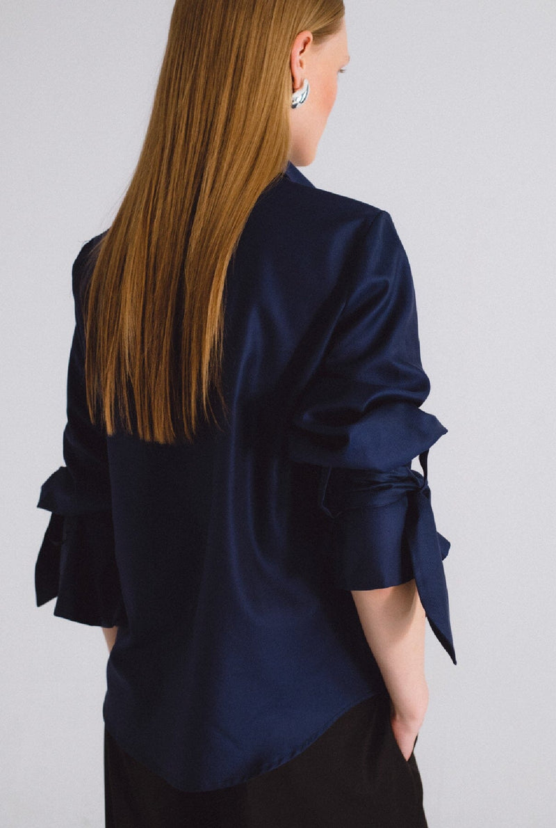 Camisa icono espiga azul