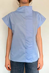 CAMISA LATERAL MANGA CORTA AZUL