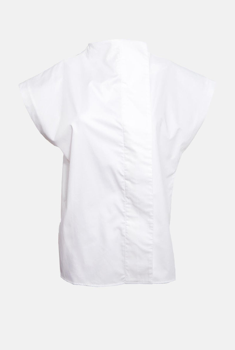 CAMISA LATERAL MANGA CORTA BLANCA