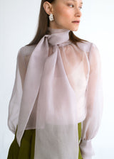 Camisa lazada gris claro
