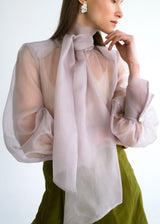 Camisa lazada gris claro