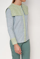 Camisa Loulou azul/verde
