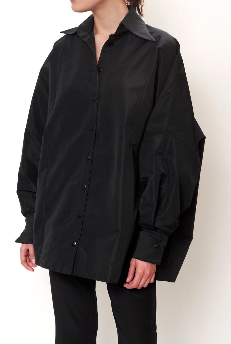 Camisa oversize de tafetán