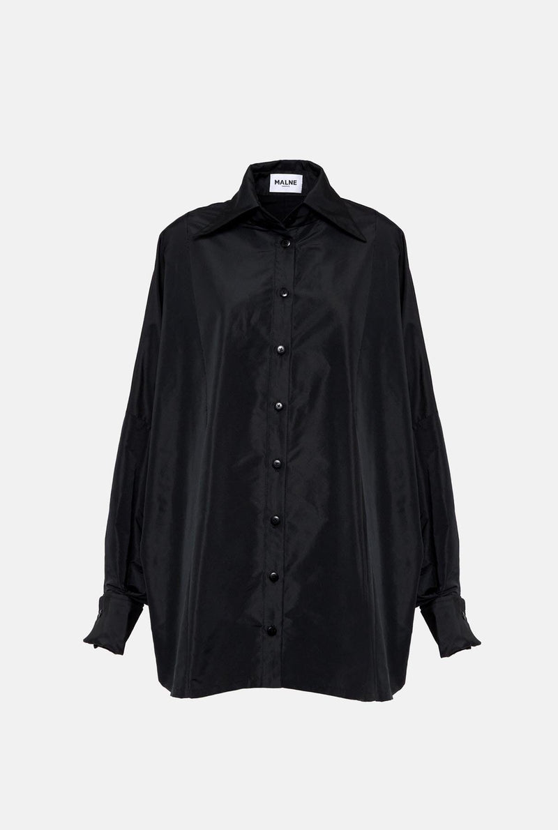 Camisa oversize de tafetán