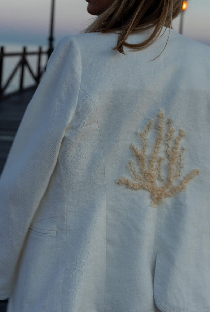CORAL LINEN JACKET