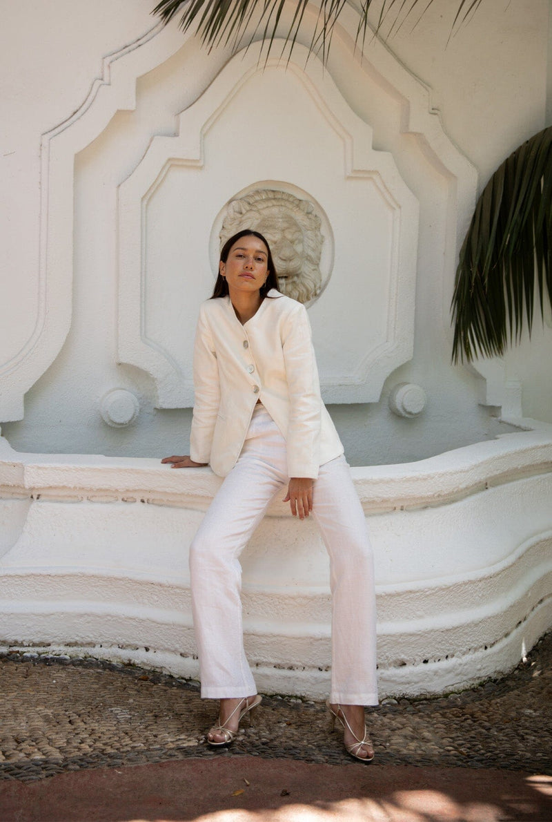 CORAL LINEN JACKET
