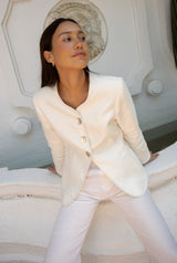 CORAL LINEN JACKET