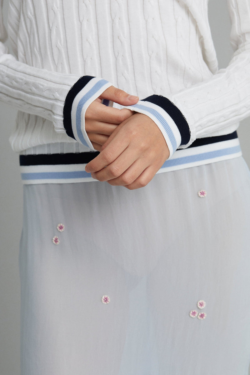 Crepe 716 Flowered Skirt