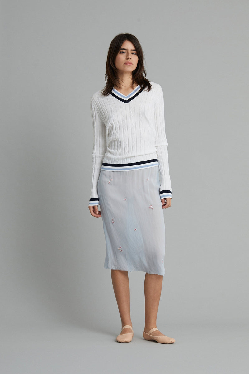 Crepe 716 Flowered Skirt