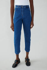 Denim straights pants