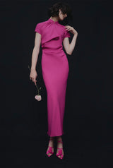 DRAPED TWISTED DRESS PRE-ORDER