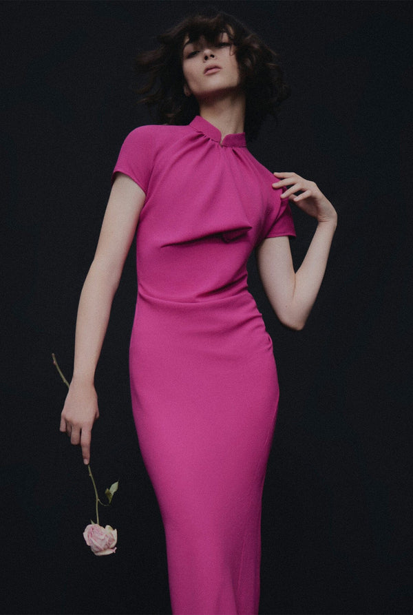 DRAPED TWISTED DRESS PRE-ORDER