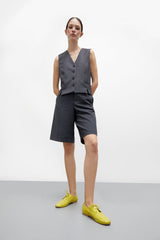 Emma Oxford Flats in Lime Patent Leather