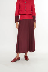 Falda Guadalupe Rojo-Granate