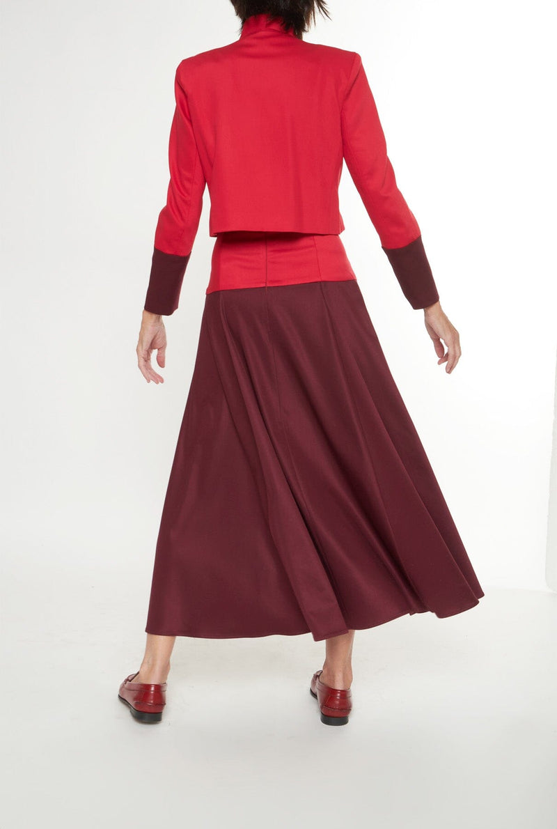 Falda Guadalupe Rojo-Granate