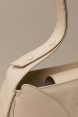 Garra Warm White Leather Tote Bag