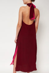 Halter Reversible Extra Long Burgundy/Fucsia