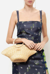 Hatbag Mini de paja de trigo Natural