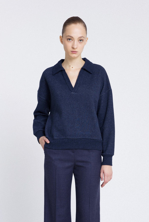 Jersey polo punto navy