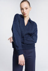 Jersey polo punto navy