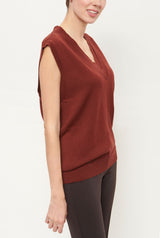 Julia Oversize Vest Mahogany
