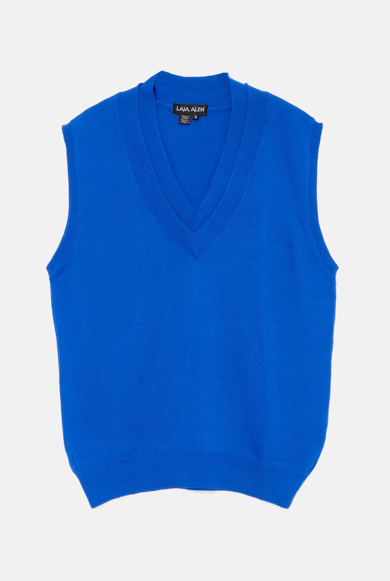 Julia Oversize Vest Blue