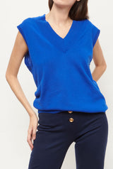 Julia Oversize Vest Blue