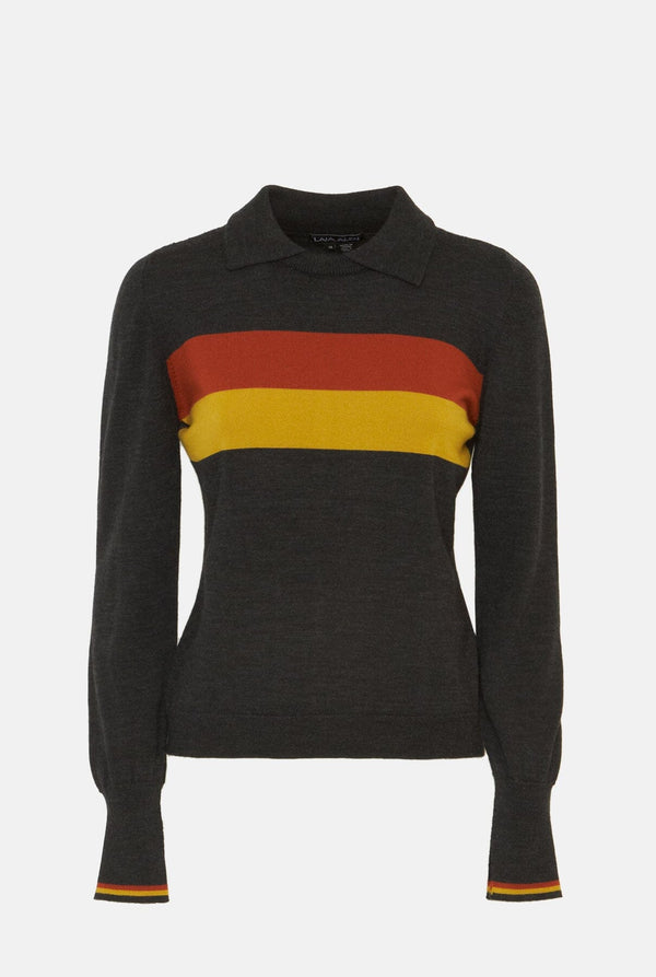 Lionel Double Neck Sweater Grey