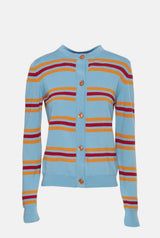 Lionel Striped Cardigan Sky Blue