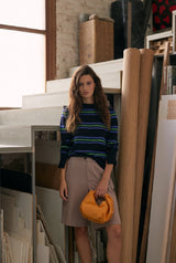 Lionel Striped Sweater Navy