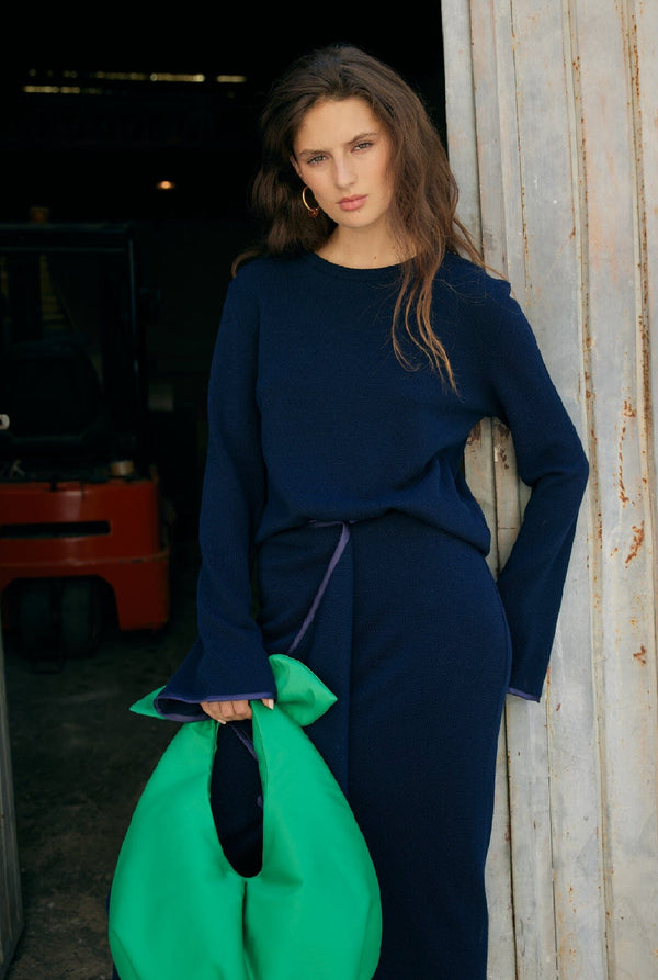 Lupe Top Navy