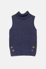 Maria Roll Neck Top Baya Blue