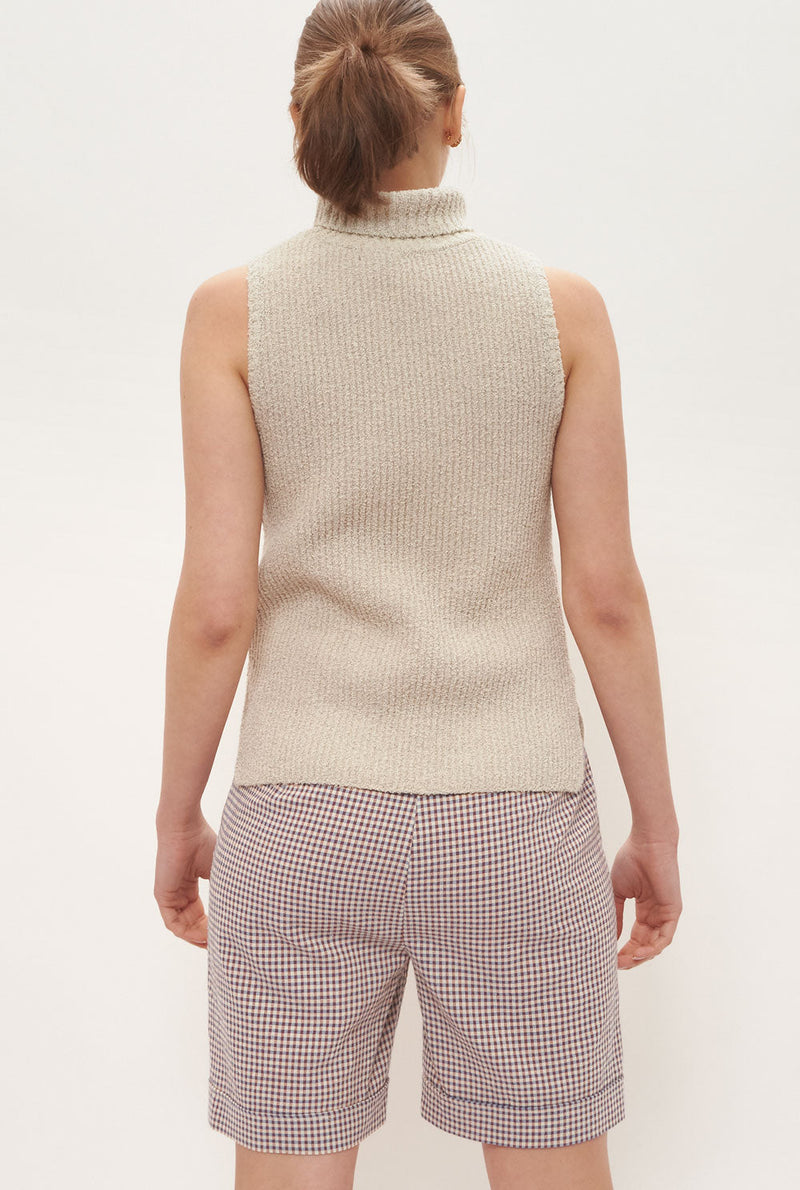 Maria Roll Neck Top Ivory