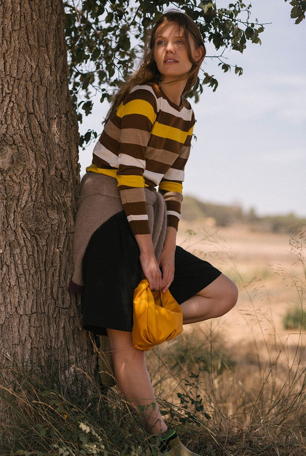Mariona Crew Neck Brown
