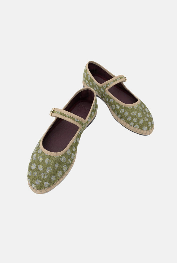 Flabelus Mary Jane Leopardo Verde