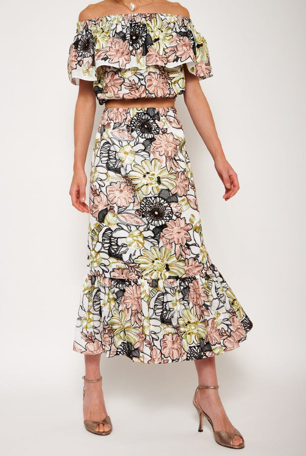 Miranda skirt algodon bordados