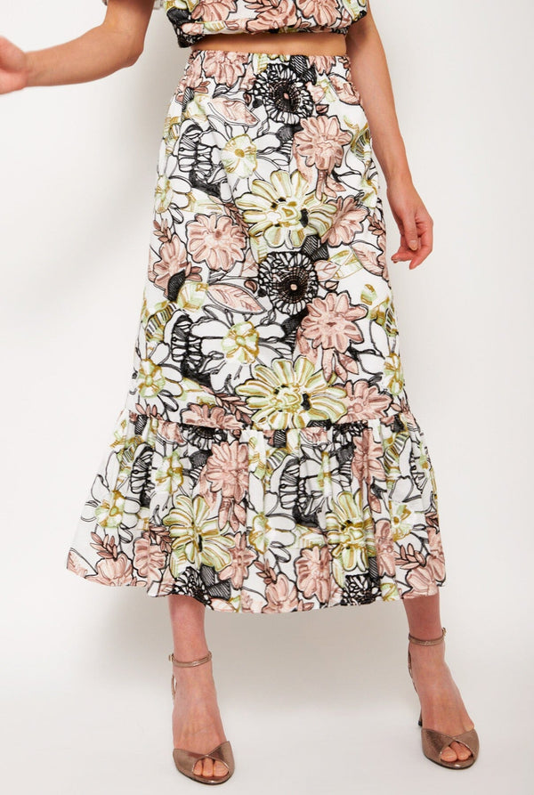 Miranda skirt algodon bordados