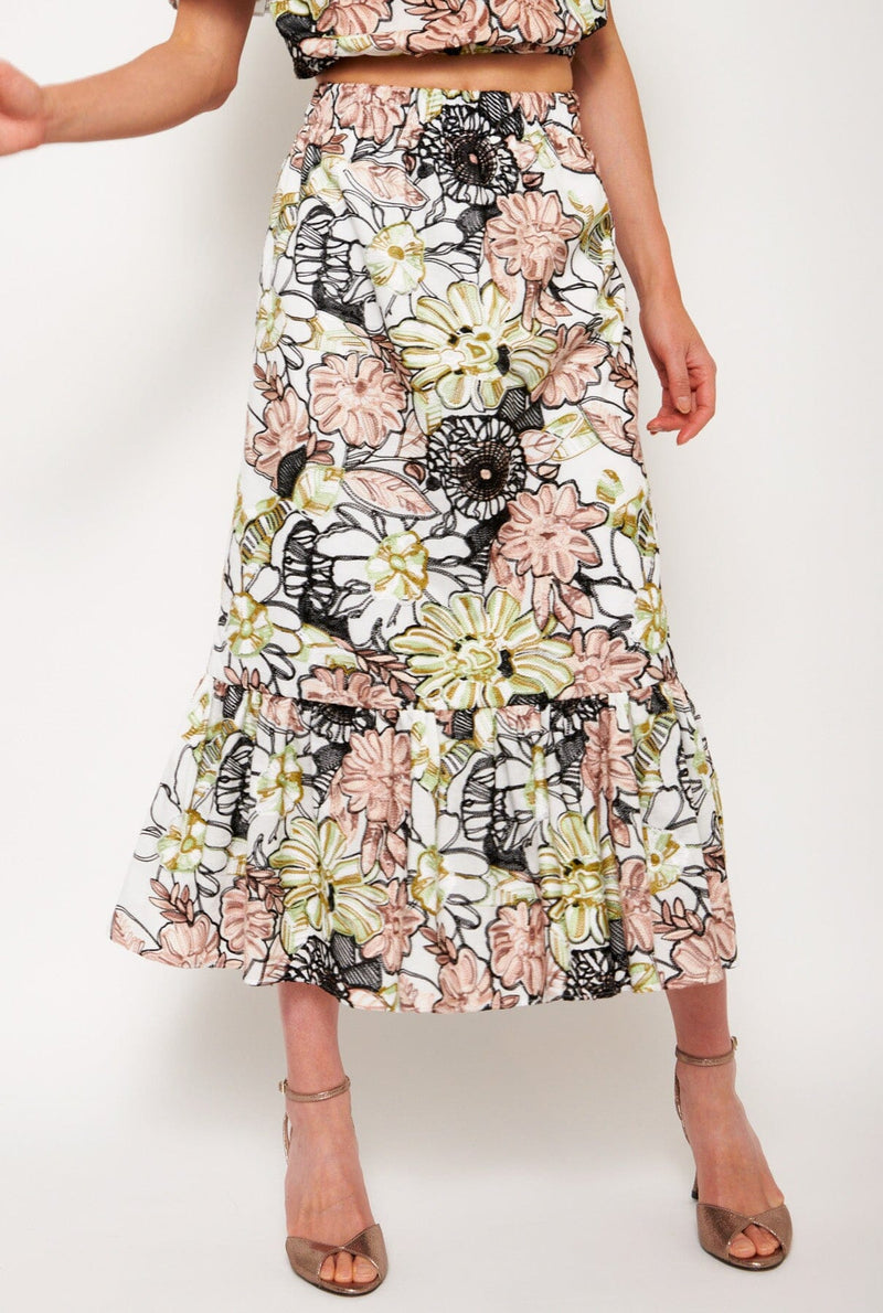 Miranda skirt algodon bordados